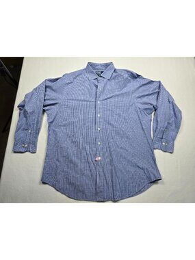 Polo Ralph Lauren Mens Estate Classic Fit Blue Checkered Shirt Size 17 34/35